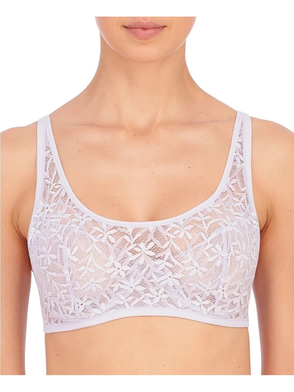 NWT Natori Portrait Lace Underwire Foam Sling Bra White 32D - Picture 3 of 5